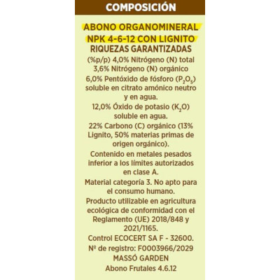 Abono granulado tomates BIO 800 g.