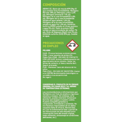 Abono granulado para Huerto y Jardín 2 Kg.