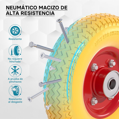 Roda carretilla antipunxades amb eix