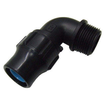 Colze 1/2" LOCK a tub de PE 16