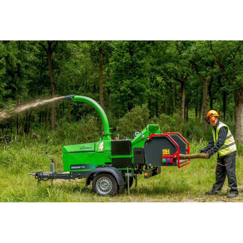Alquiler de Biotrituradora remolque GreenMech Arborist 150