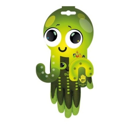 Guantes infantiles jardinería nylón/látex verde T8 JUBA