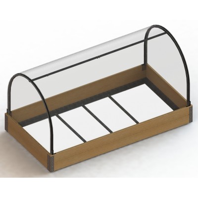 Kit de minitúnel para mesa de cultivo madera 